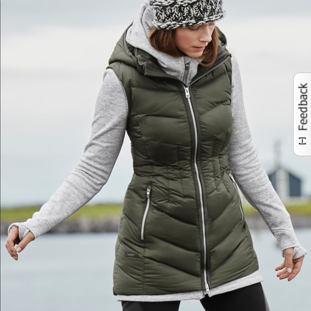 Green Athleta CYA Down Vest